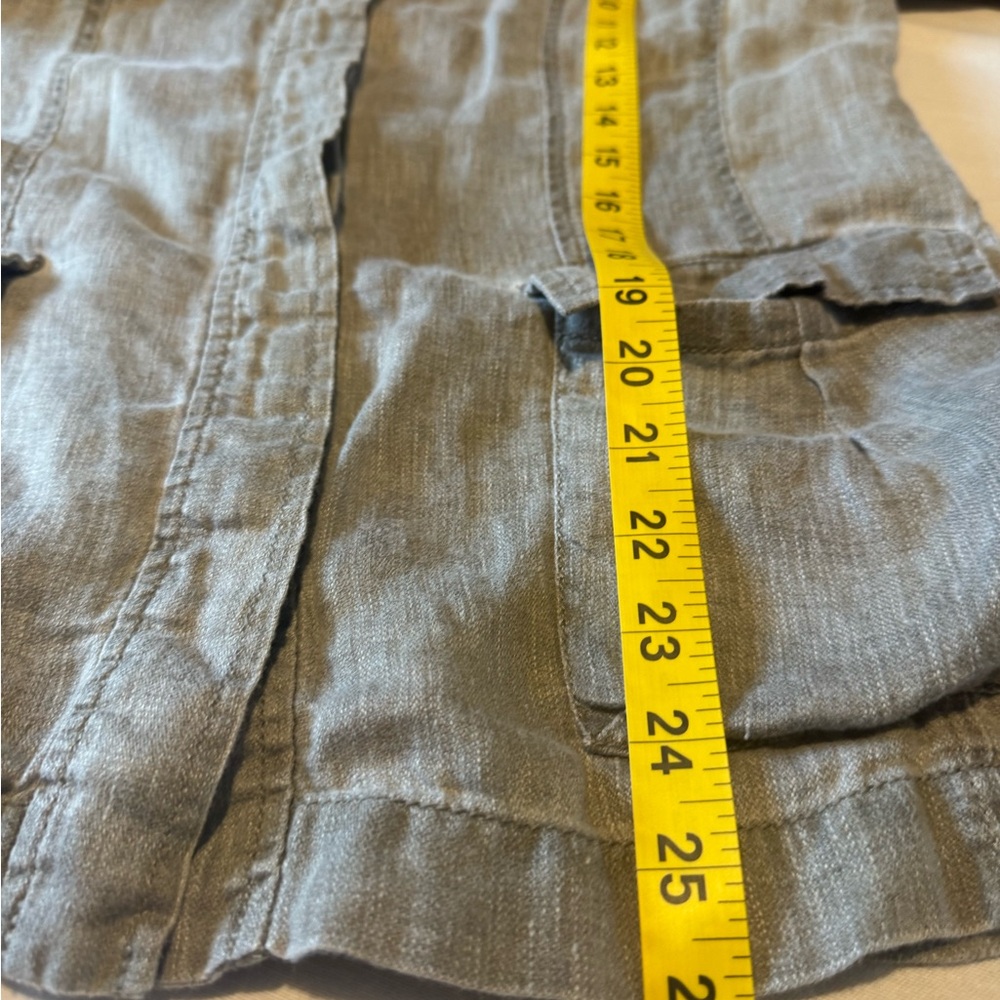 EILEEN FISHER Charcoal W Small Linen Blazer lightweight‎ lagen look corporate - Picture 7 of 11